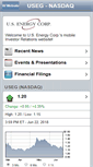 Mobile Screenshot of investor.usnrg.com